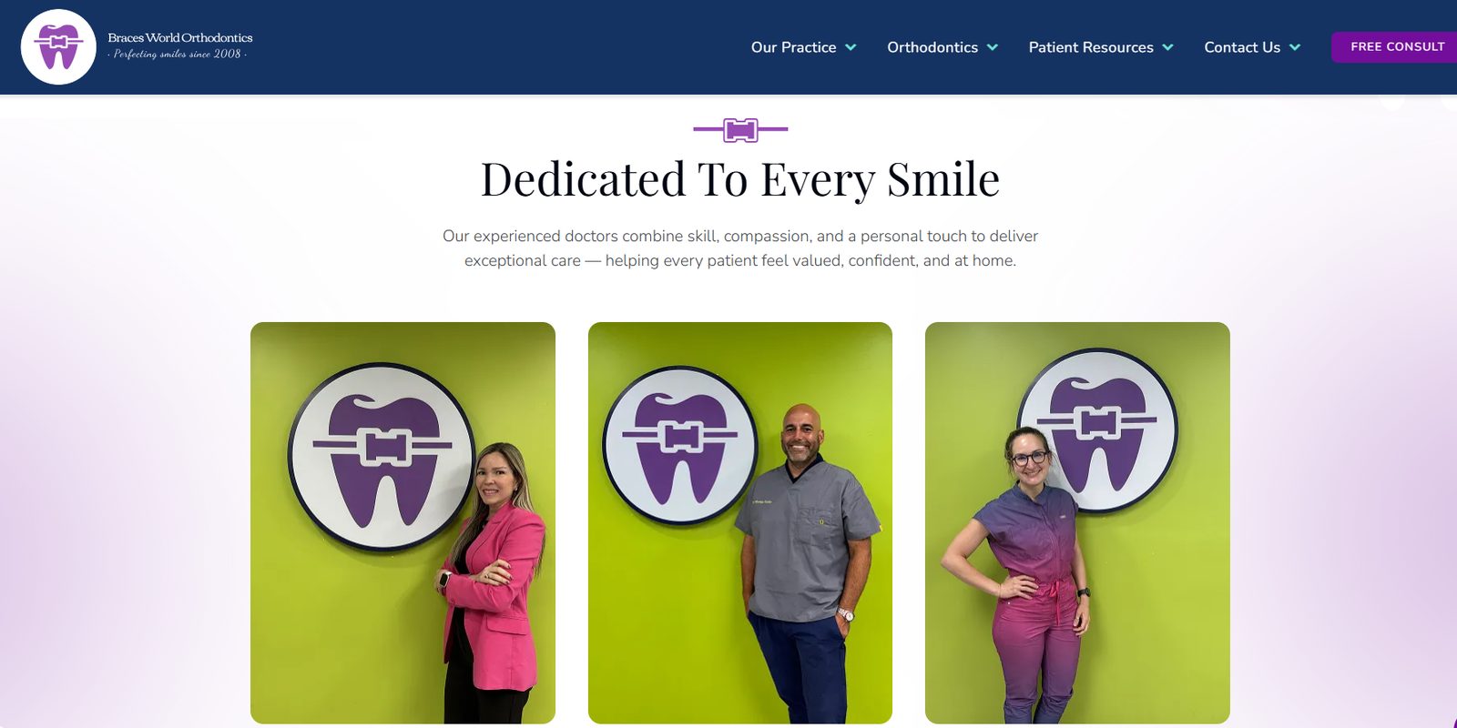Braces World — meet the doctors section