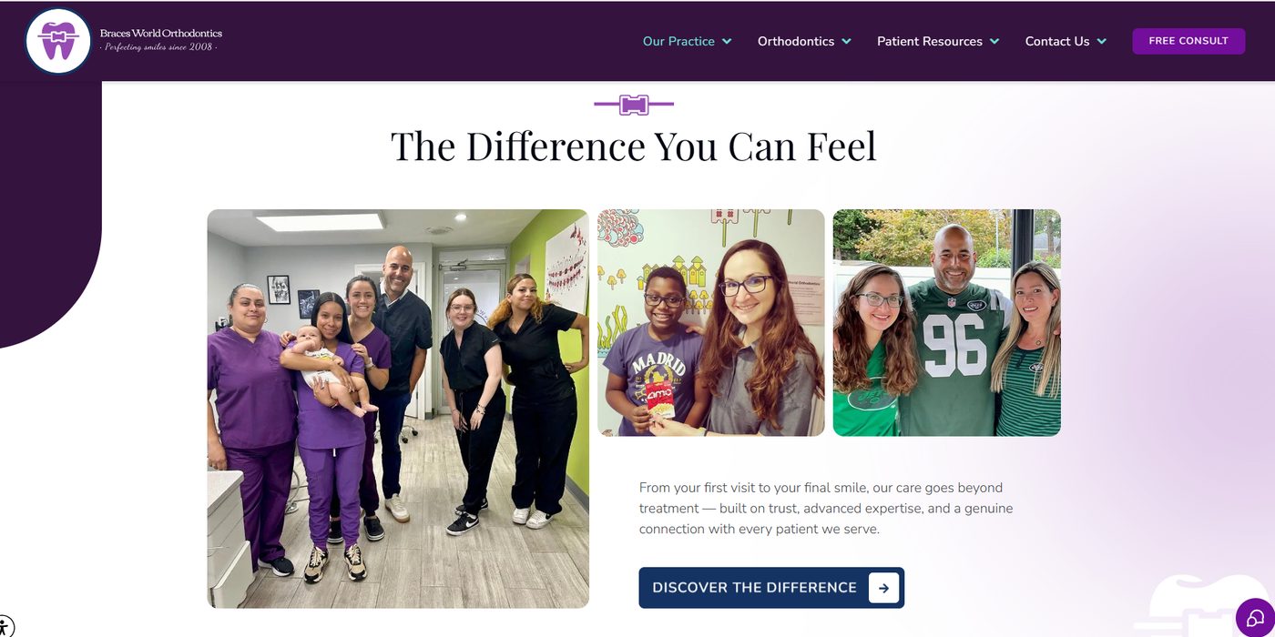 Braces World — practice gallery section
