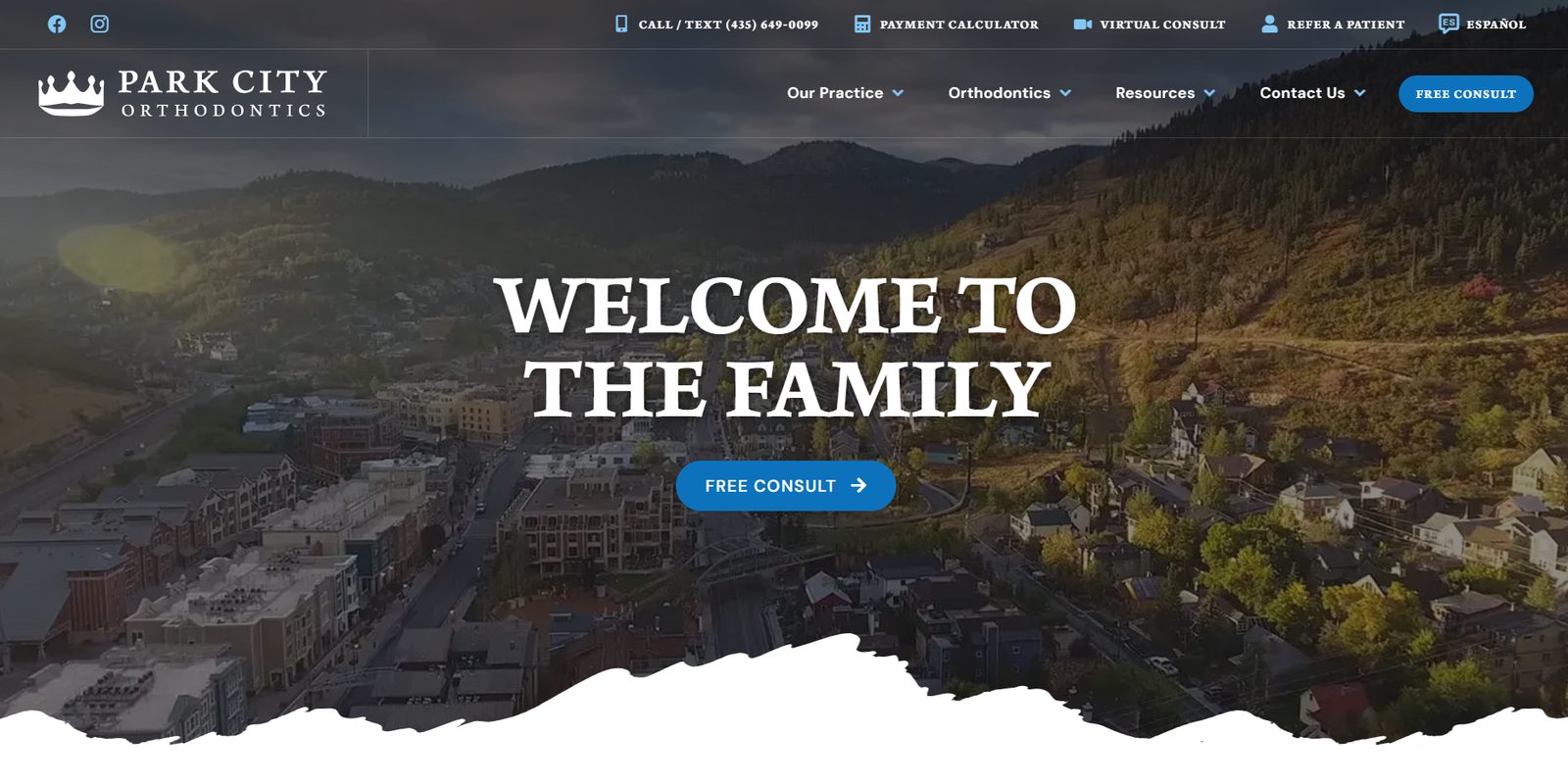 Park City Smiles website screenshot